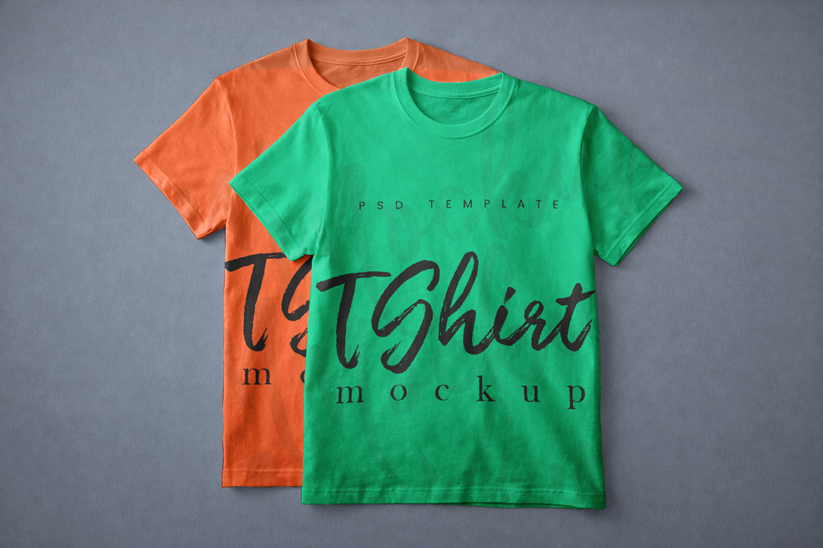 Free Round Neck T-Shirt Mockup