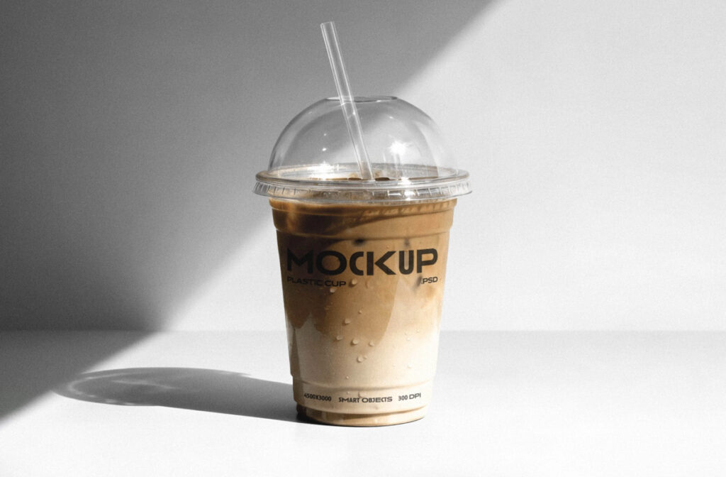 Smart Design Presentation Folder Free Plastic Coffee Cup Mockup | Mockuptree