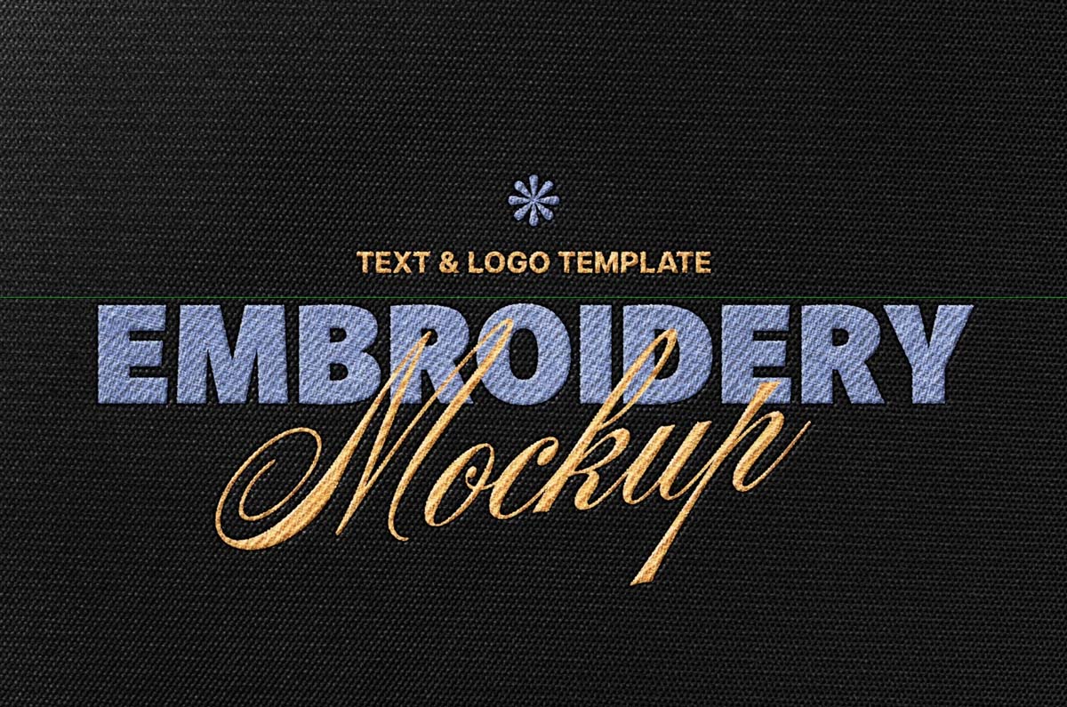 Stitching Embroidery Logo Mockup