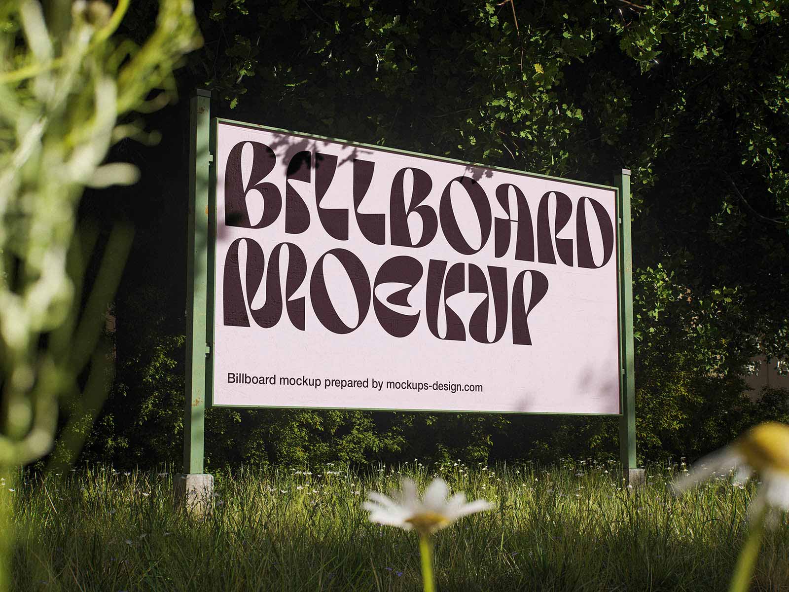 Free Roadside Billboard Mockup Free Roadside Billboard Mockup