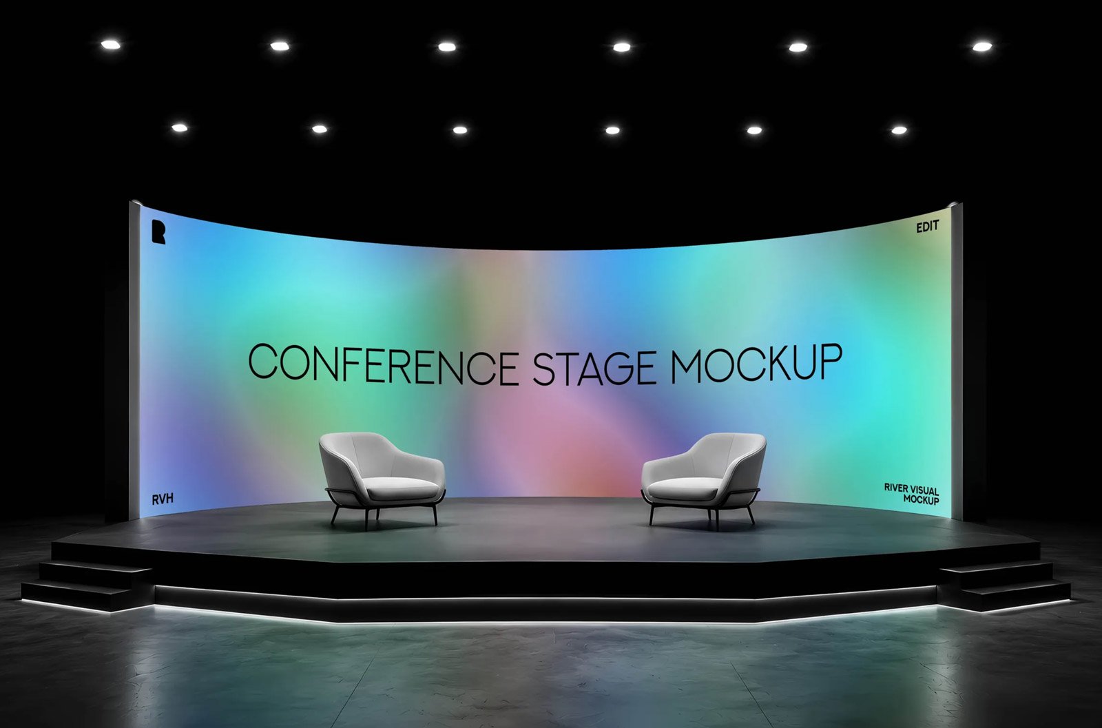 Free Conference Stage Mockup