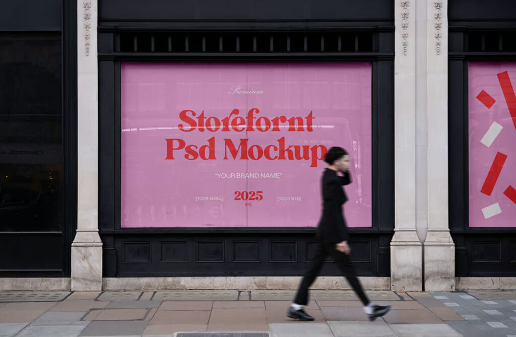 Free Wood Storefront Mockup PSD
