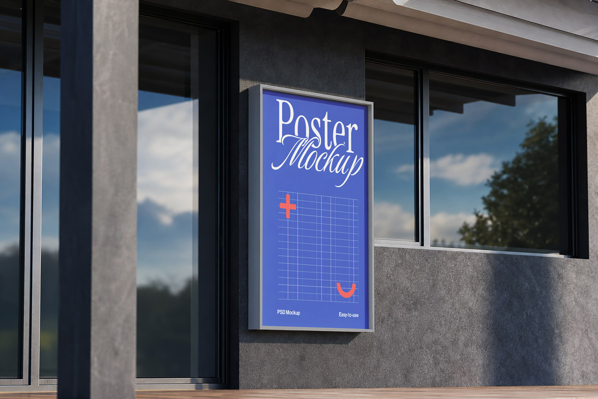 Free Wall Frame Poster Mockup
