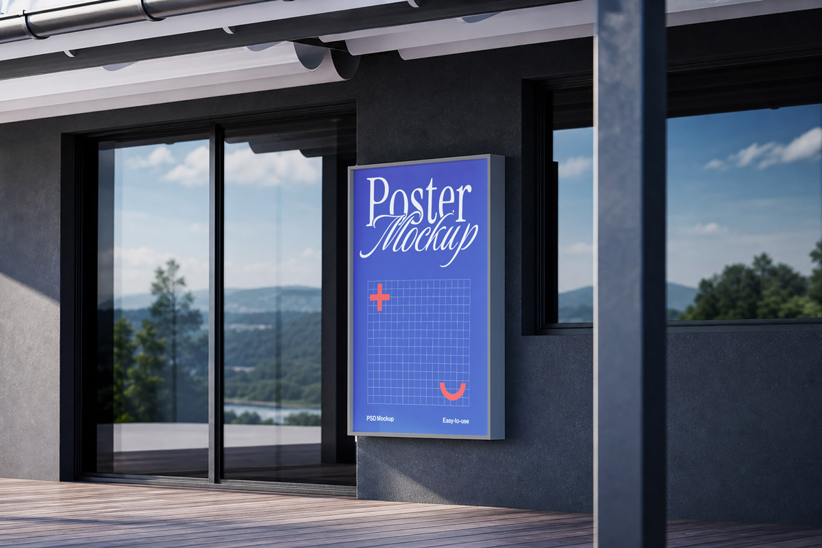 Free Wall Frame Poster Mockup