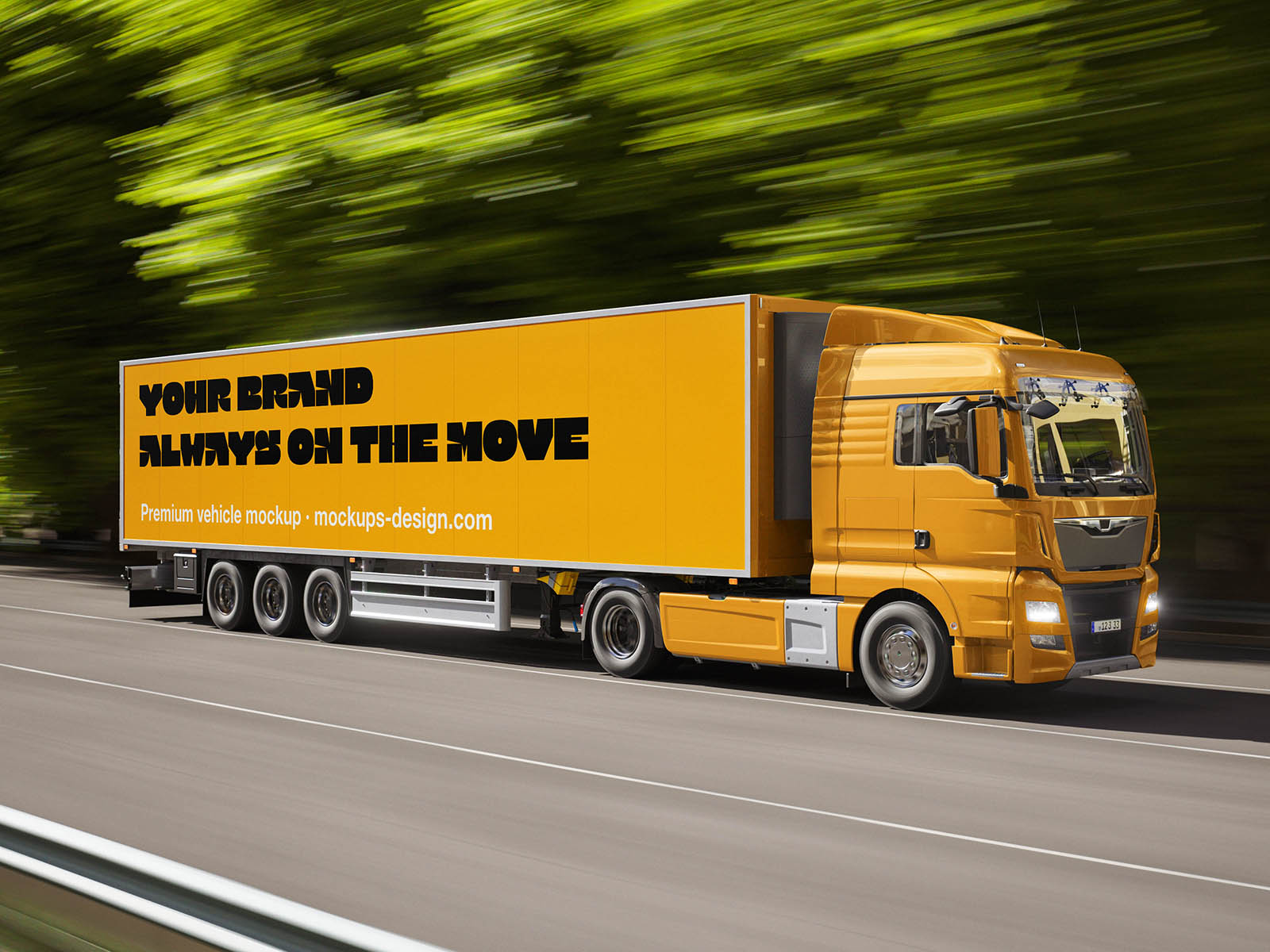 Free Highway Trailer Mockup Free Highway Trailer Mockup