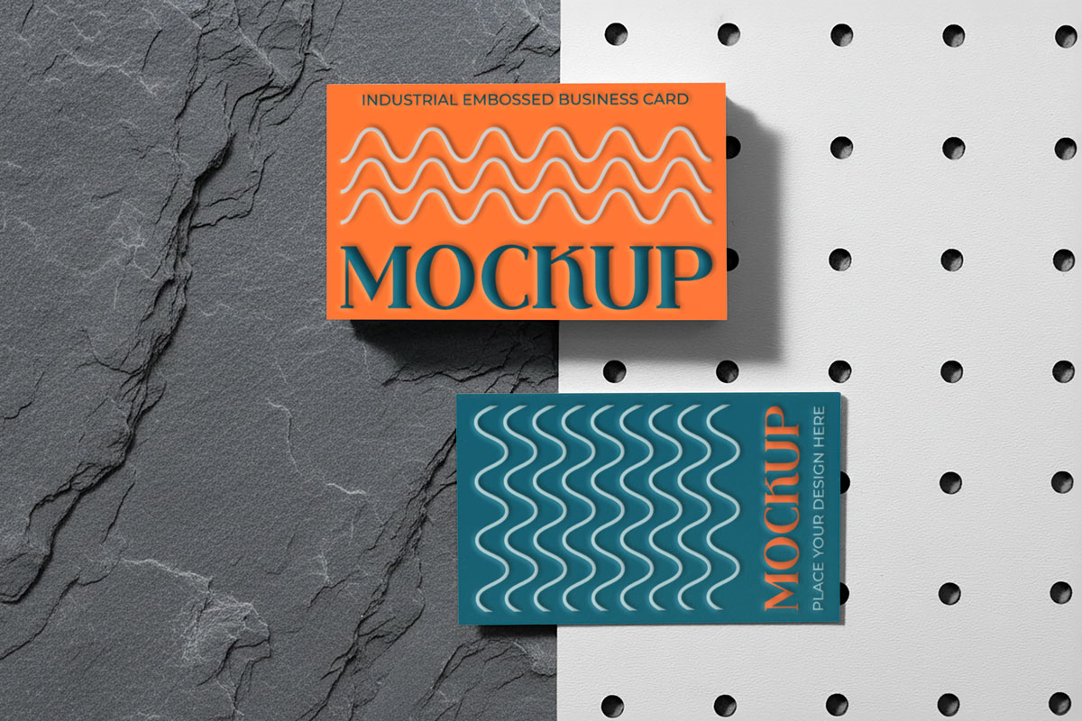Free Granite Business Card Mockup Free Granite Business Card Mockup