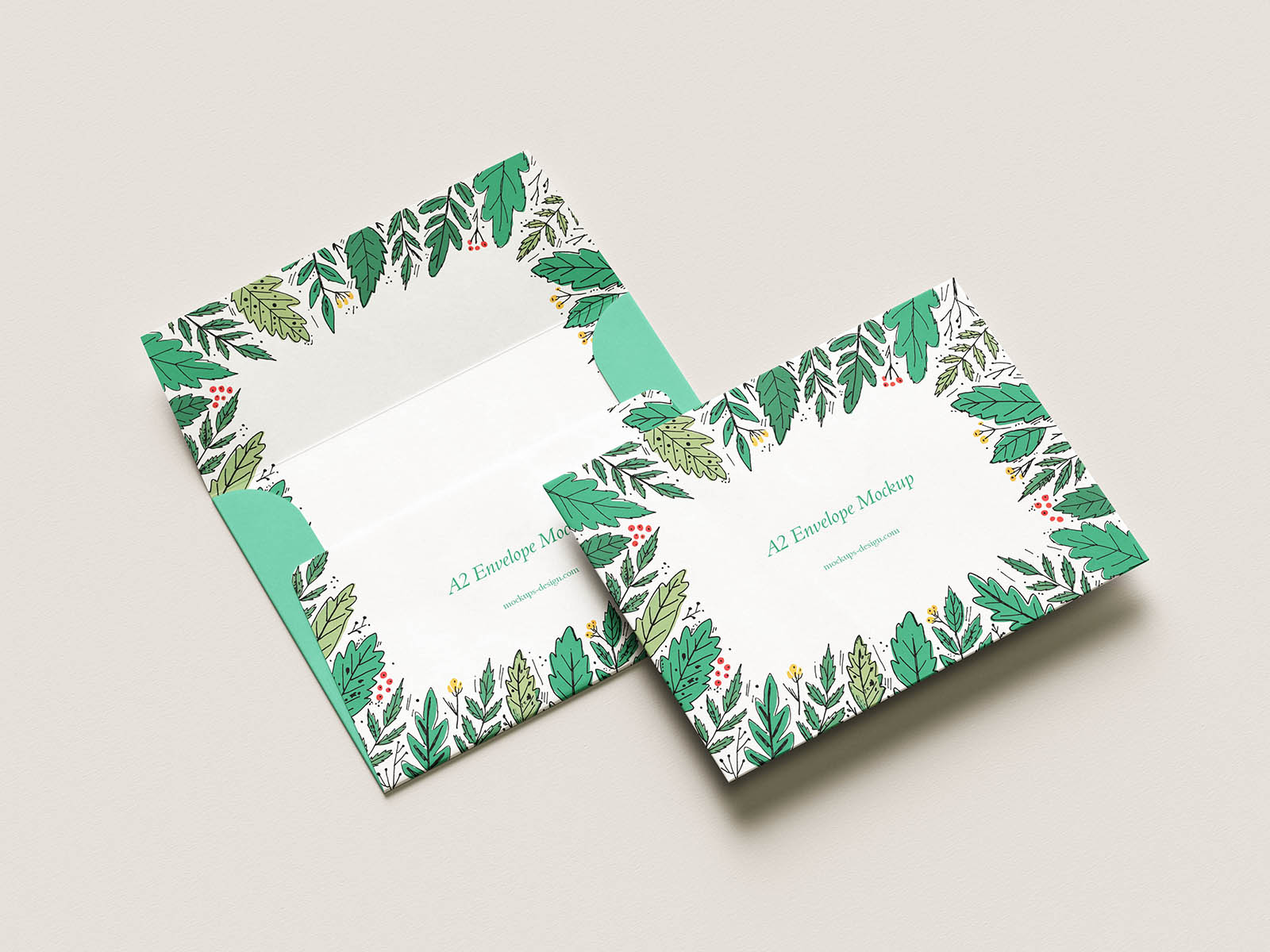 Free Open A2 Envelope Mockup Free Open A2 Envelope Mockup