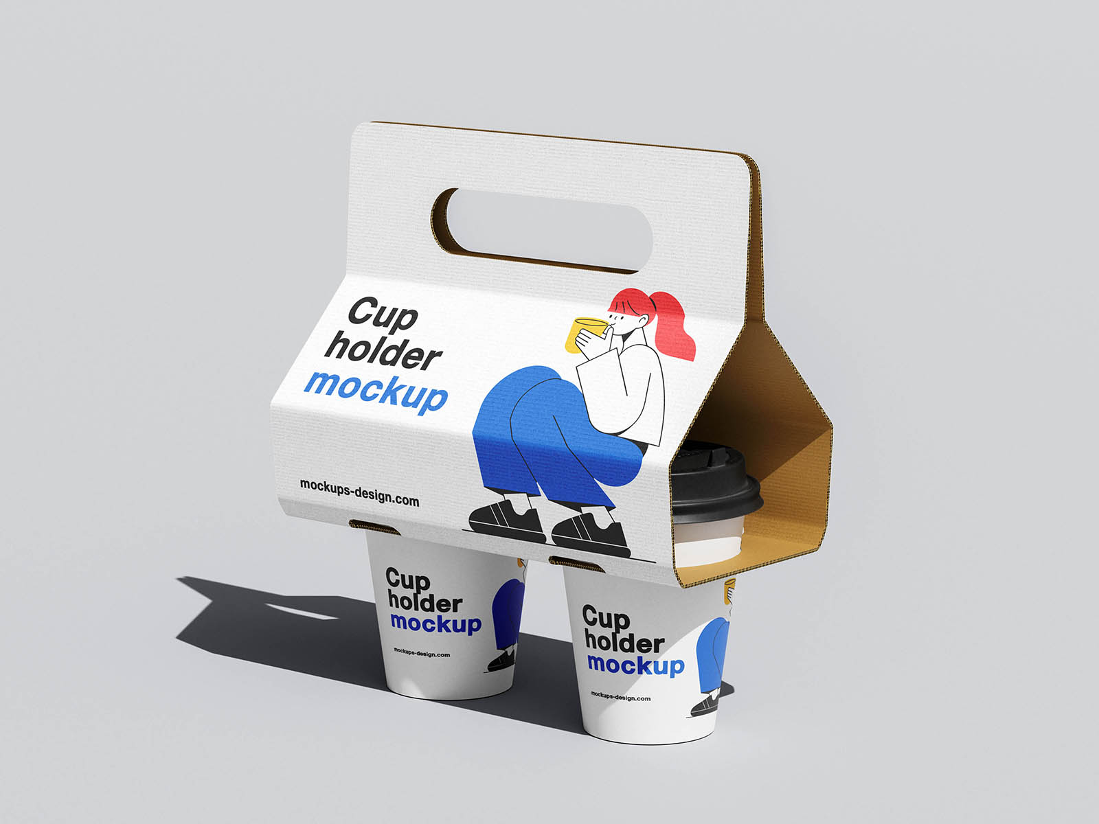 Free Carry Holder Cup Mockup