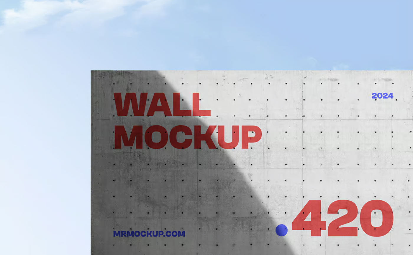 Free Concrete Wall Mockup