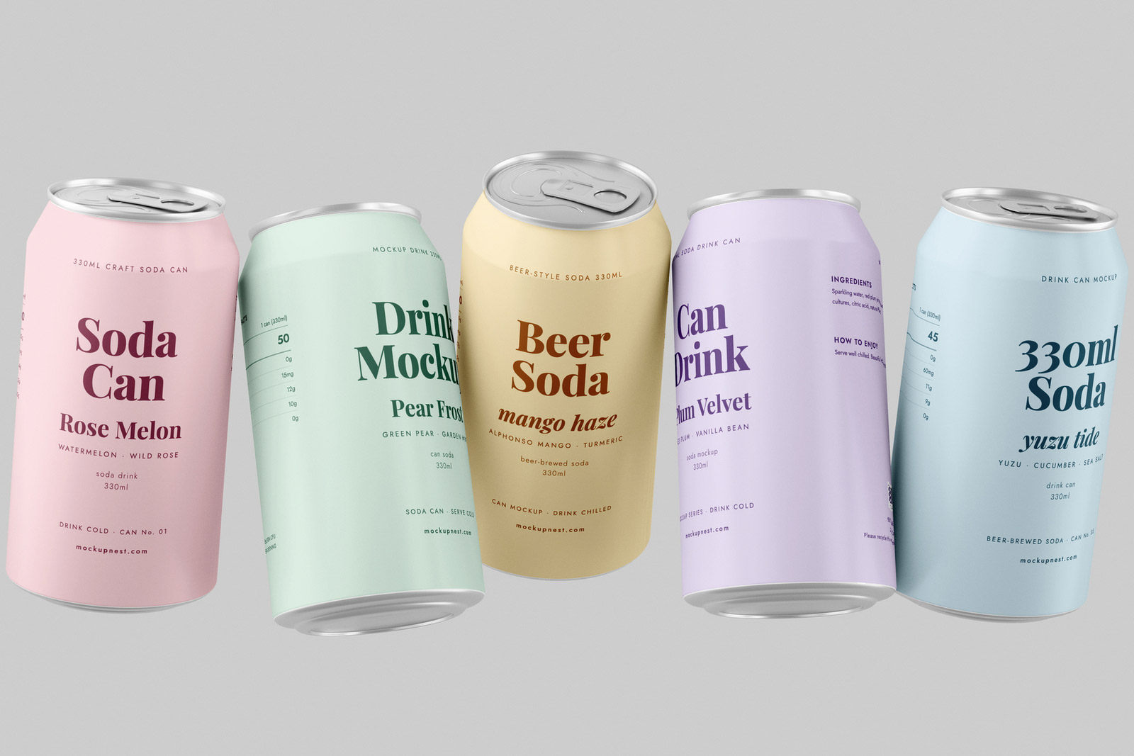 Free Soda Beer Drink Can Mockup