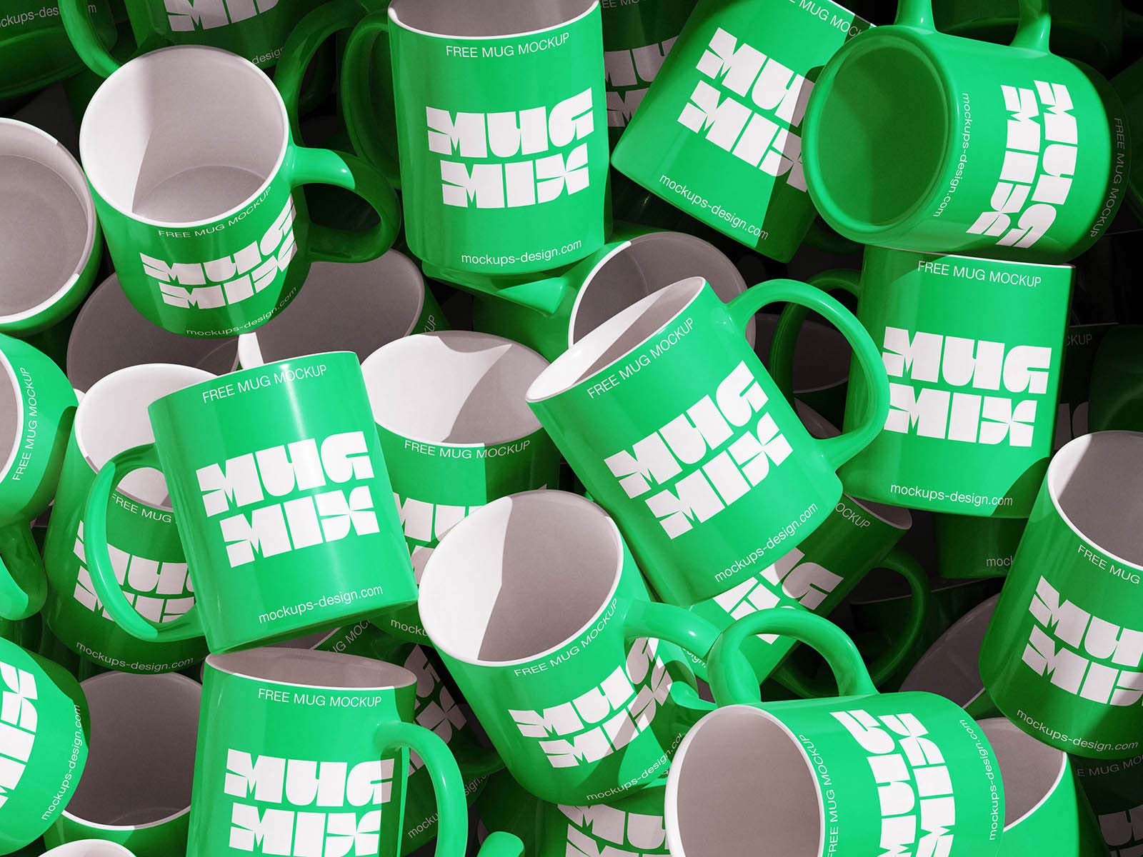 Free Glossy Ceramic Mug Mockup