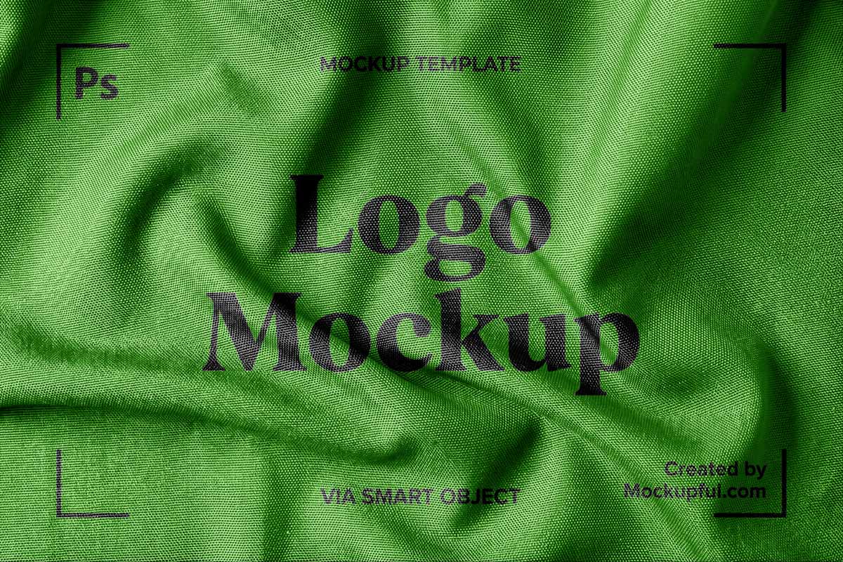Free Fabric Logo Mockup
