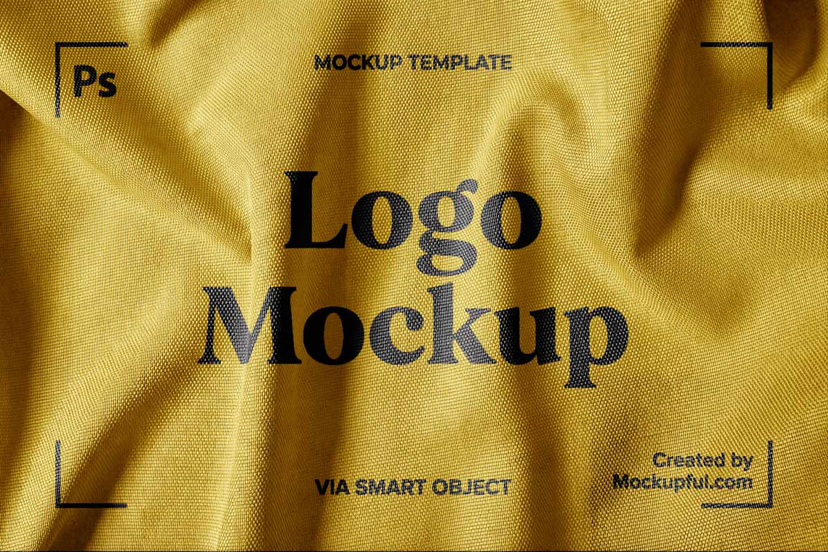 Free Fabric Logo Mockup
