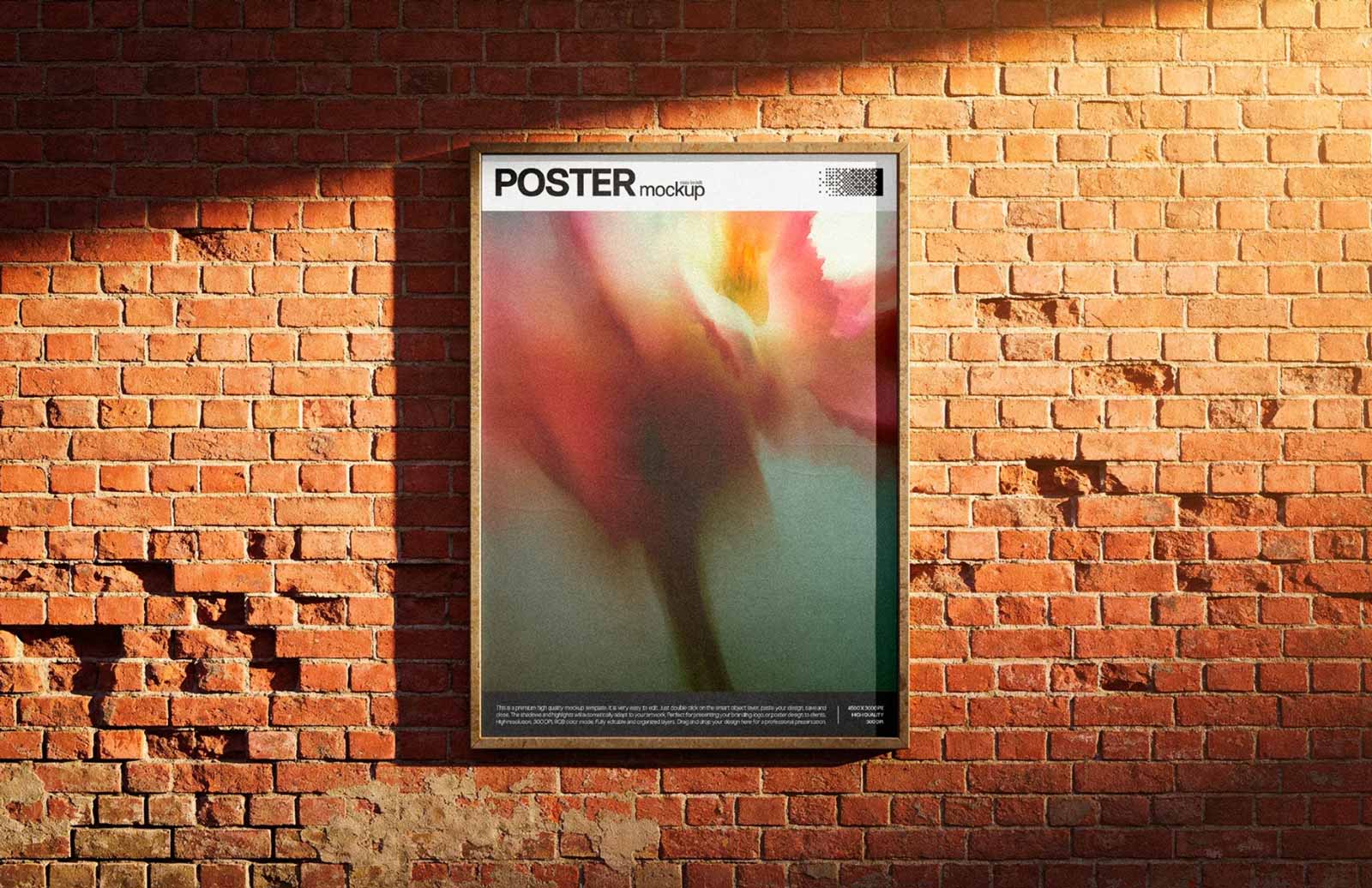 Free Framed Poster Mockup