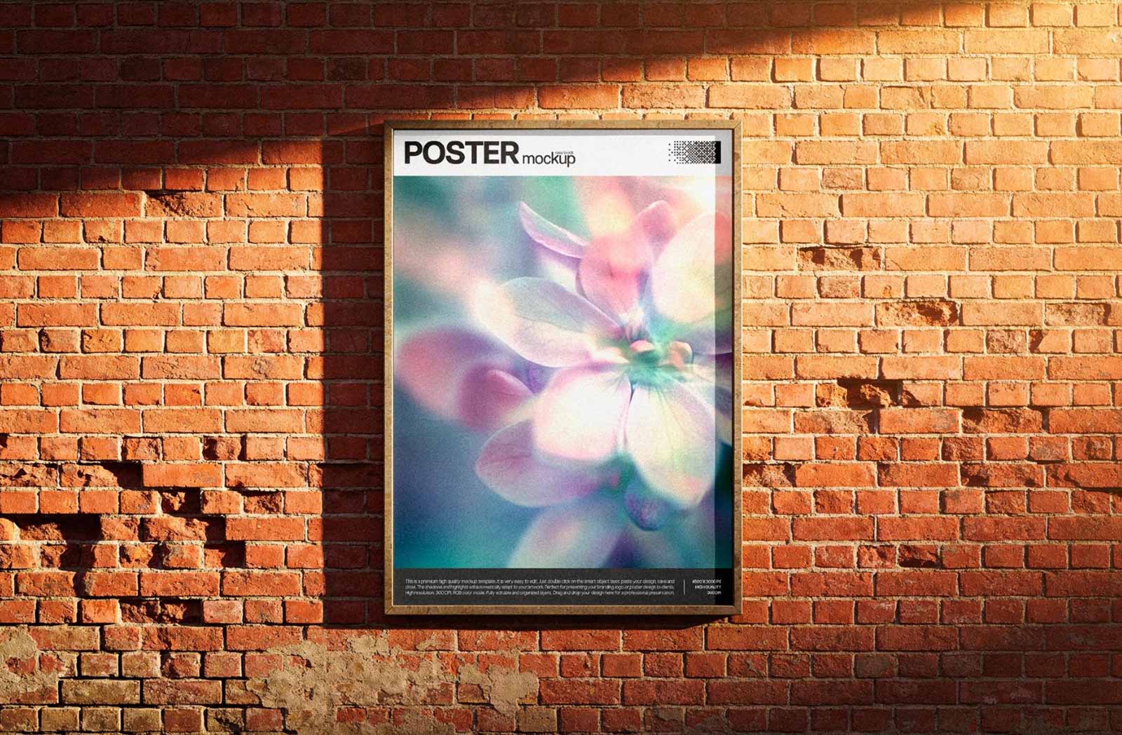 Free Framed Poster Mockup Free Framed Poster Mockup