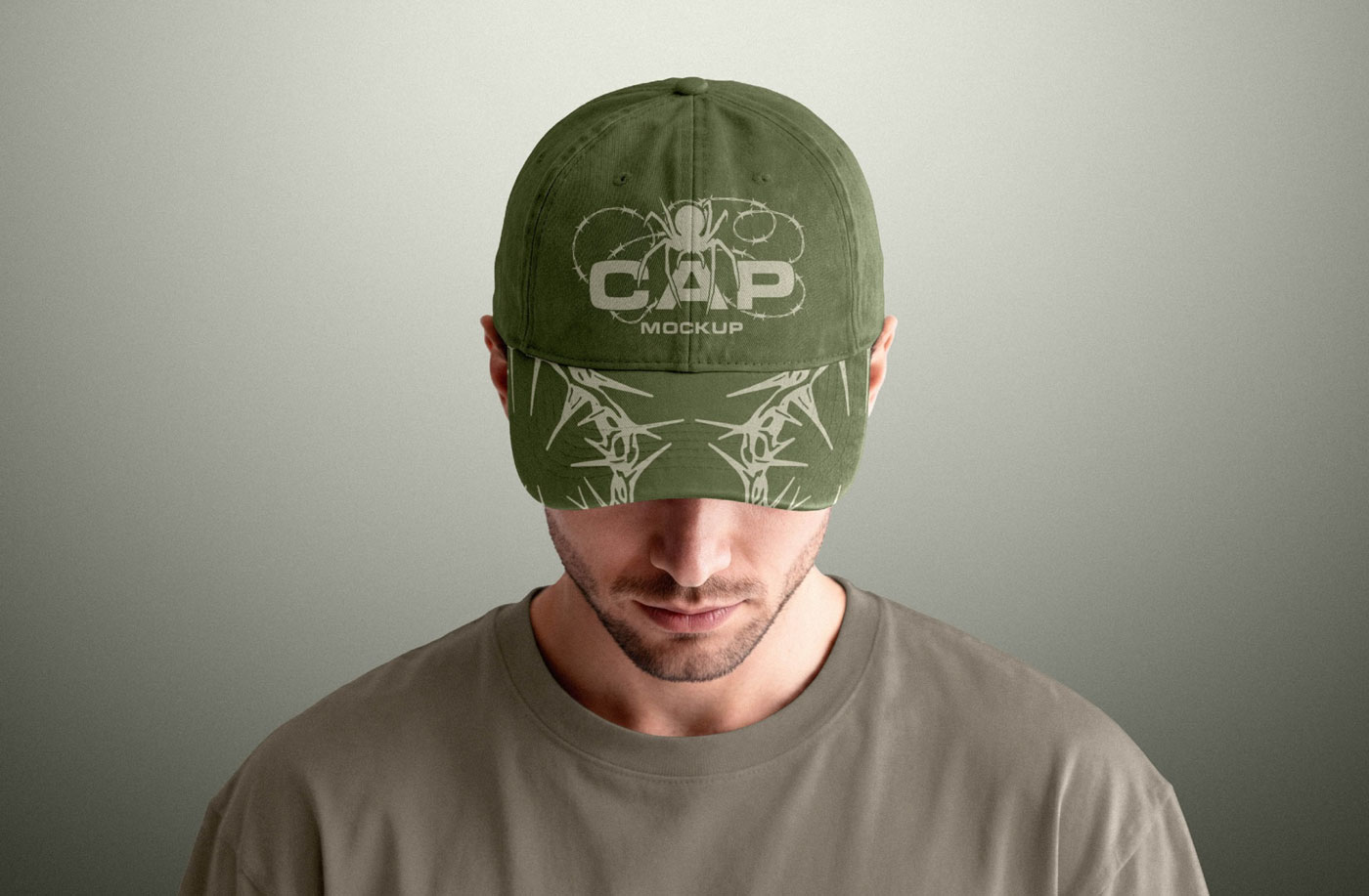 Free Front View Cap Mockup