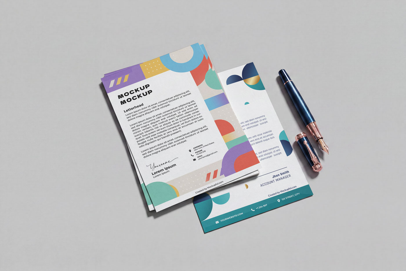 Free Letterhead Mockup