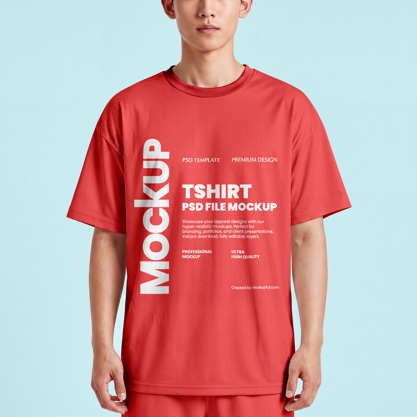 Free Man Oversize T-Shirt Mockup