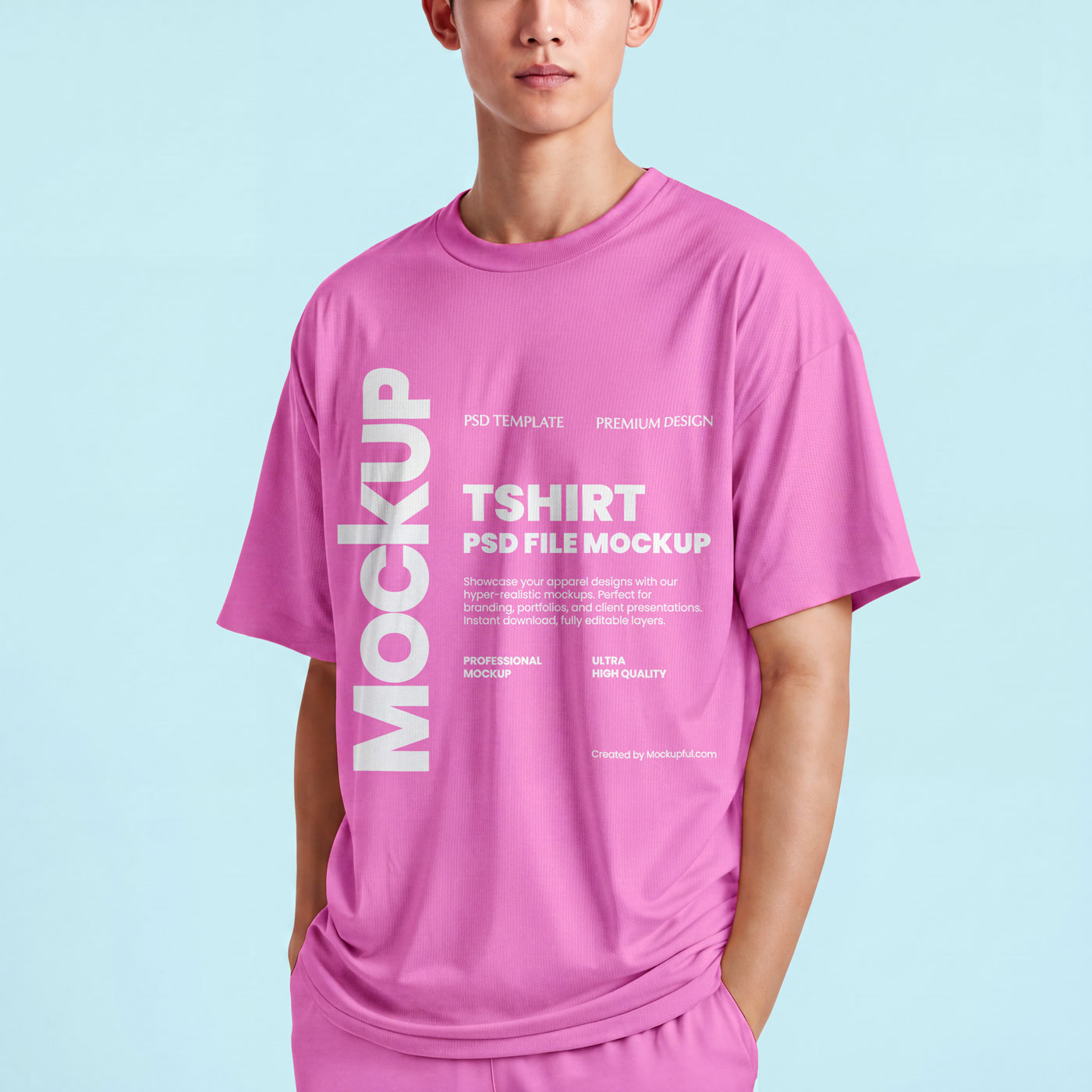 Free Man Oversize T-Shirt Mockup