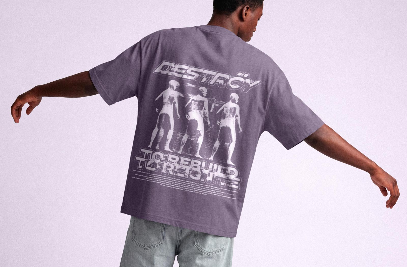 Free Back Print T-Shirt Mockup