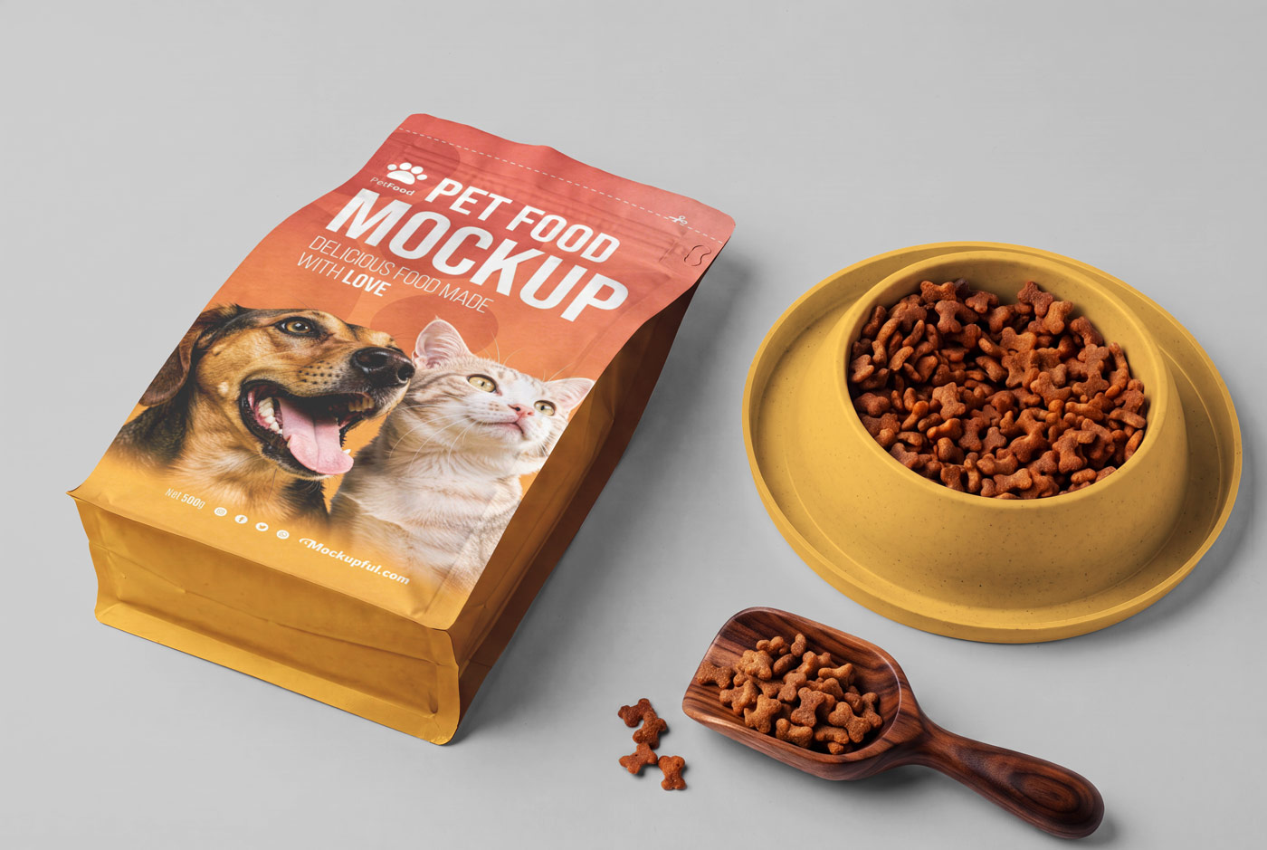 Free Pet Food Packaging Mockup Free Pet Food Packaging Mockup