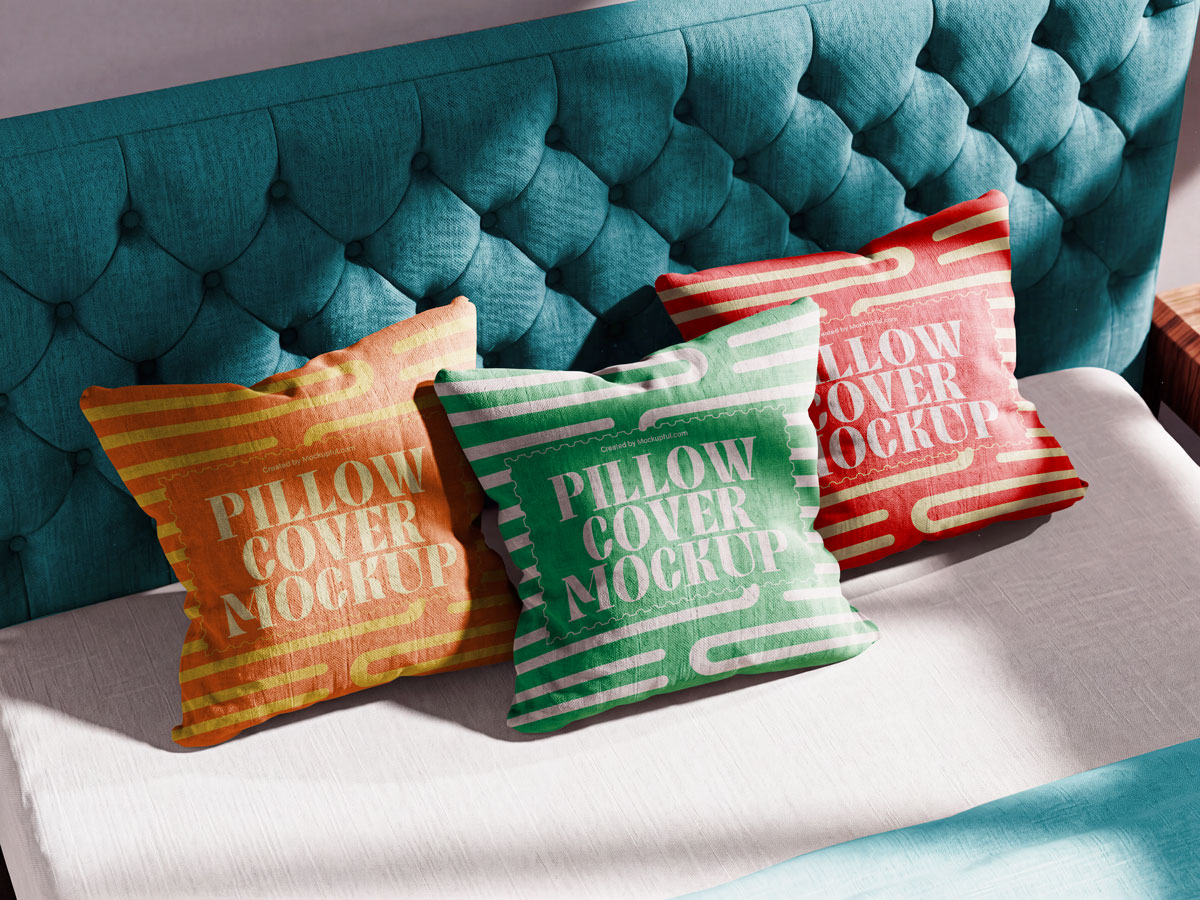 Free Fabric Pillow Mockup