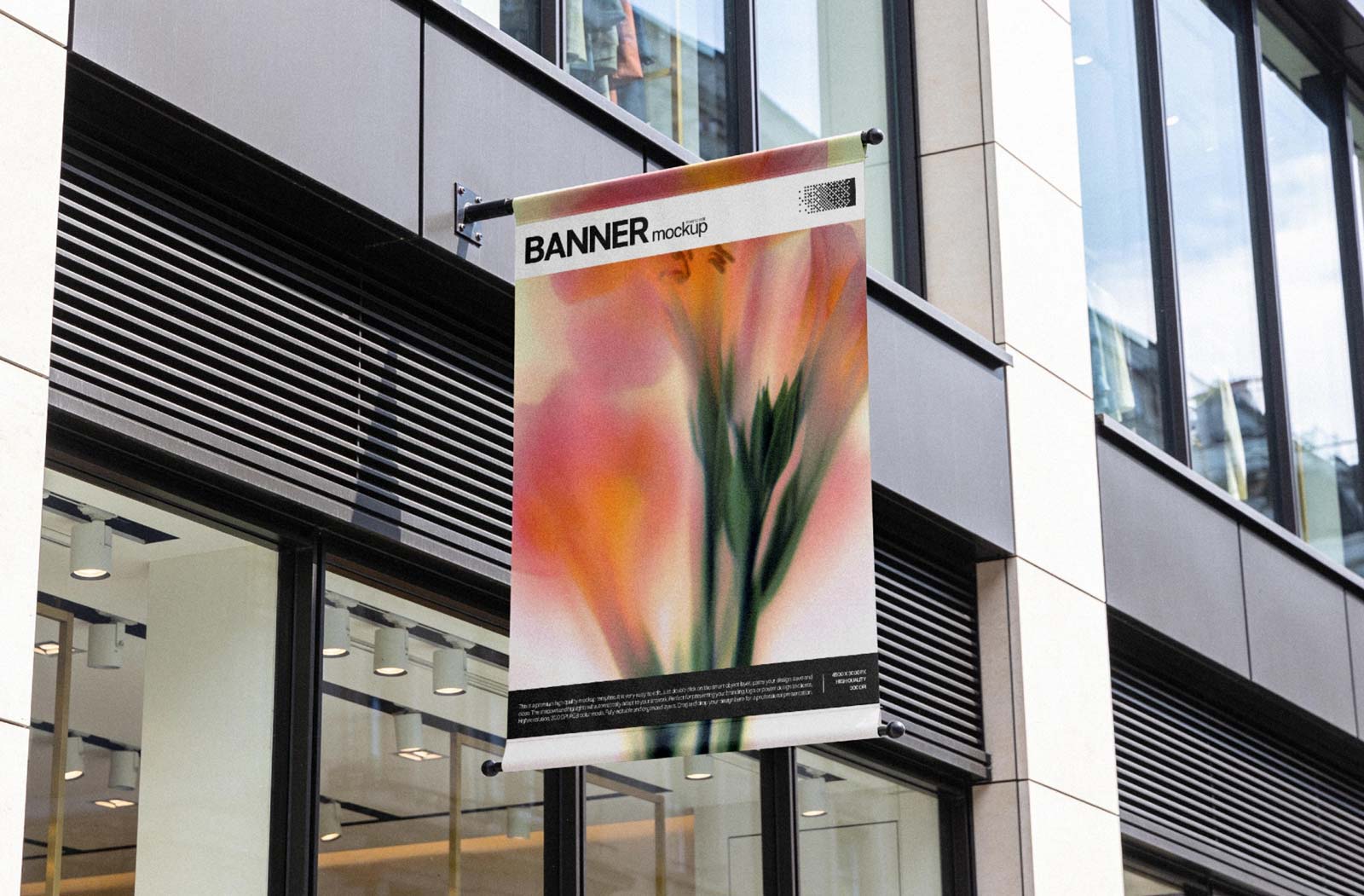 Free Building Facade Banner Mockup