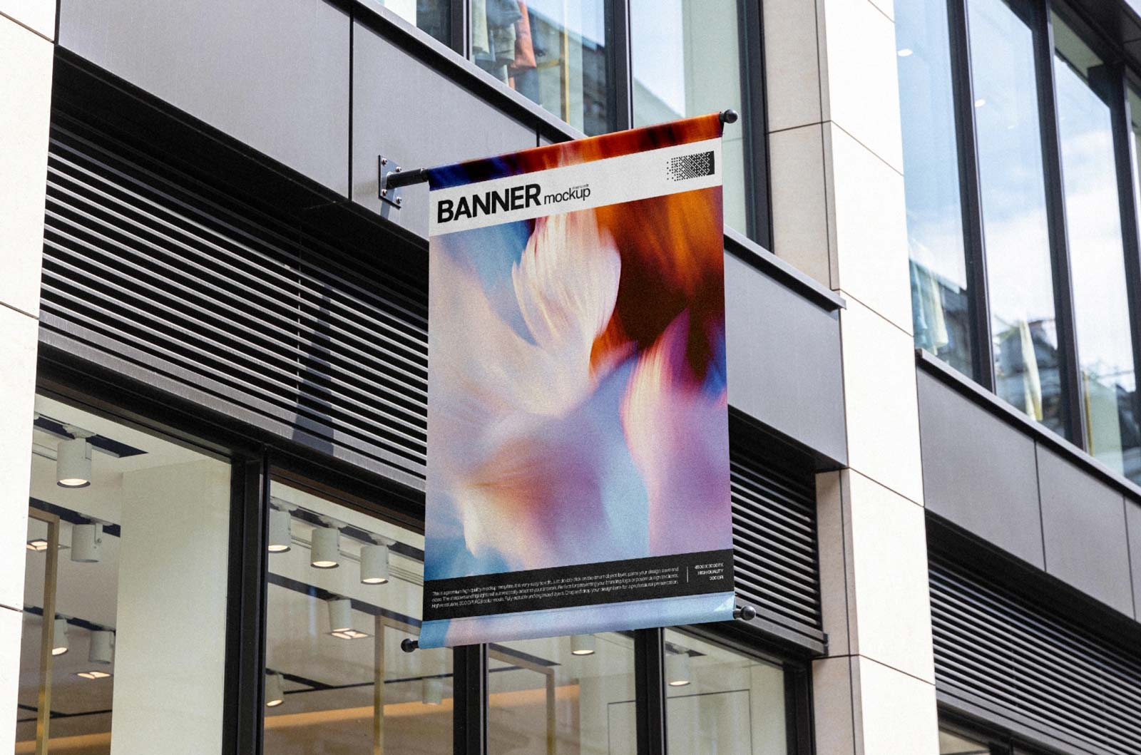 Free Building Facade Banner Mockup Free Building Facade Banner Mockup