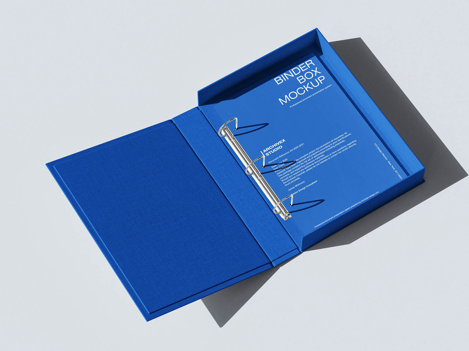 Free Clamshell Binder Folder Mockup