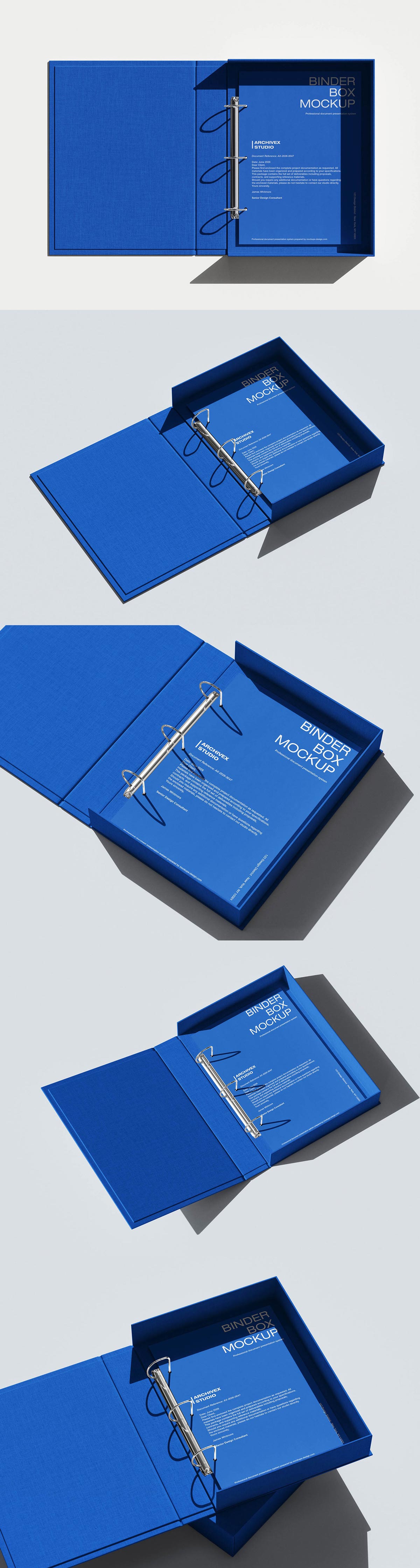 Free Clamshell Binder Folder Mockup