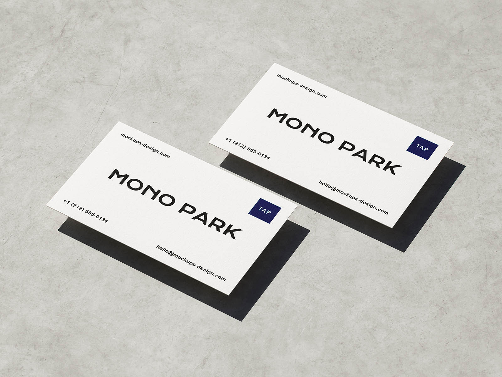 Free Stacked Business Card Mockup