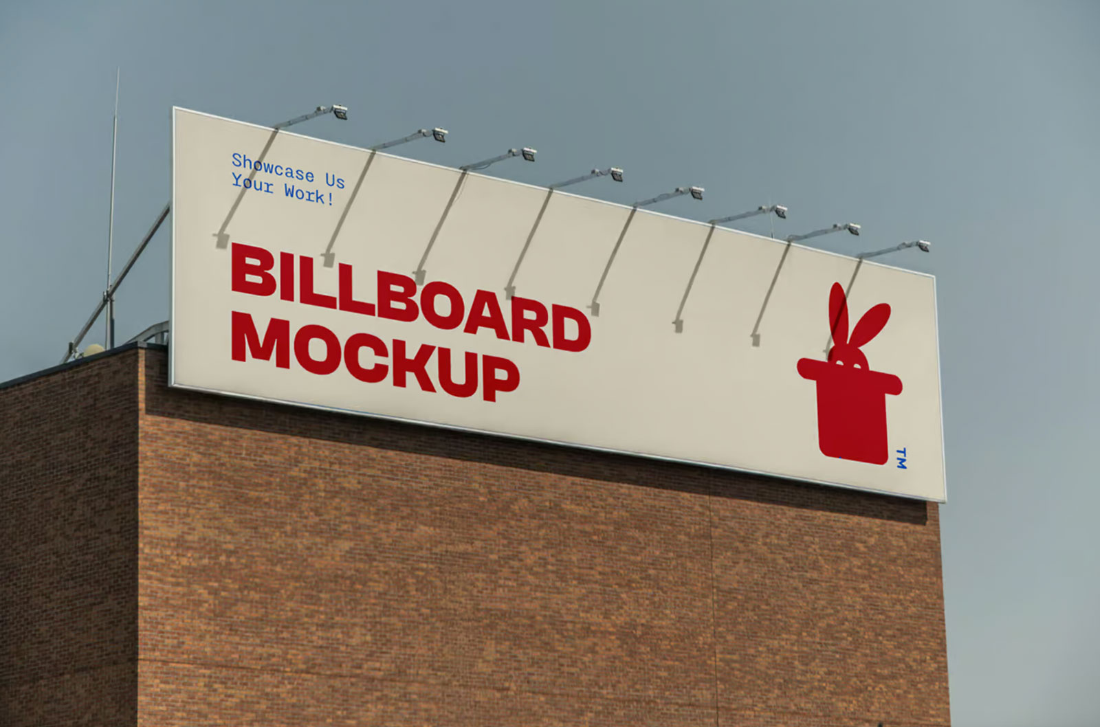 Free Wide Outdoor Billboard Mockup