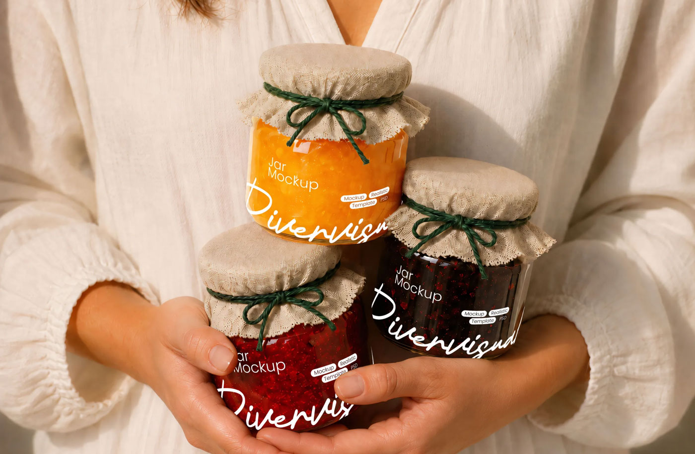 Free Rustic Jam Jar Mockup
