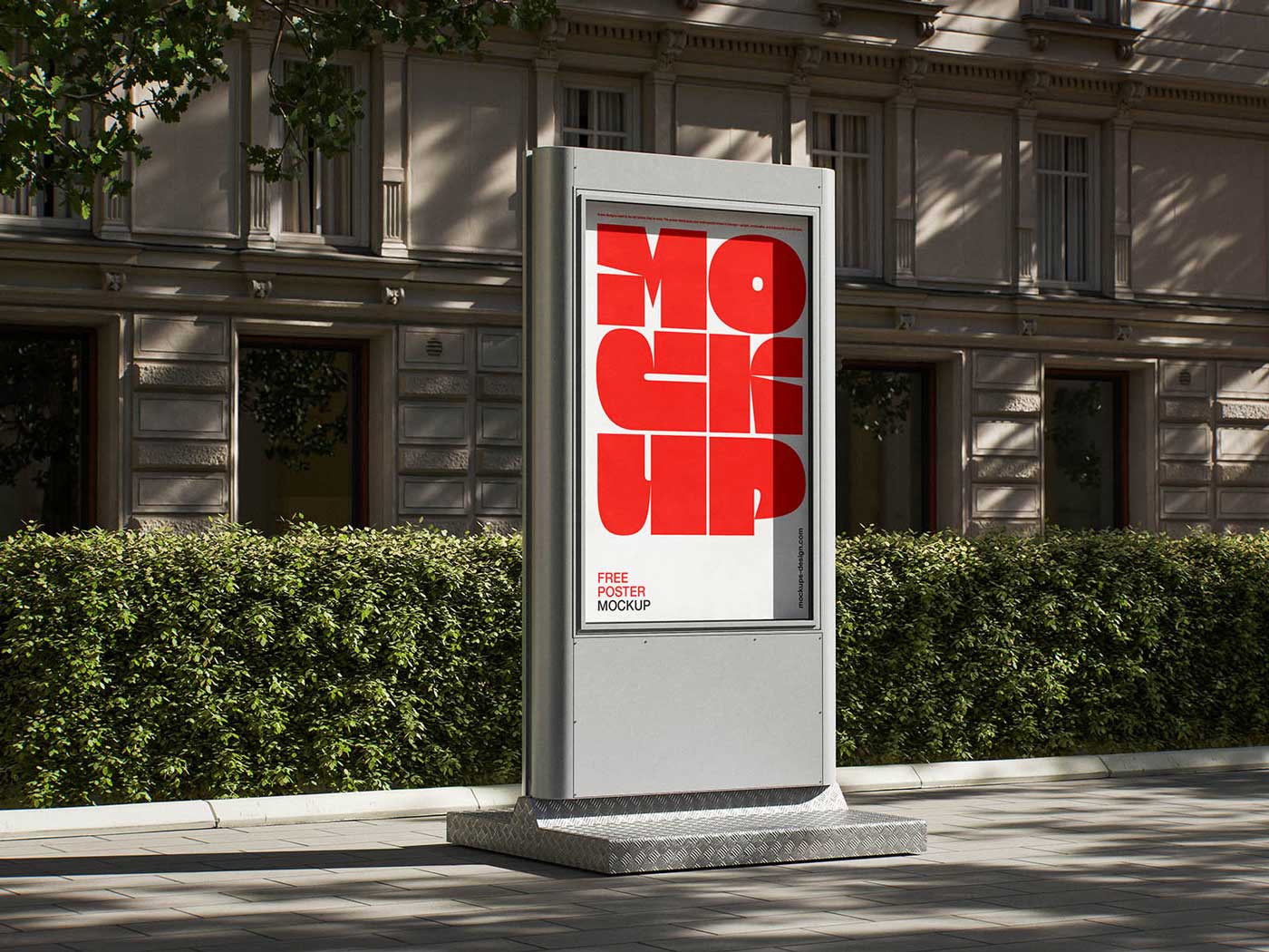 Free Outdoor Poster Stand Mockup