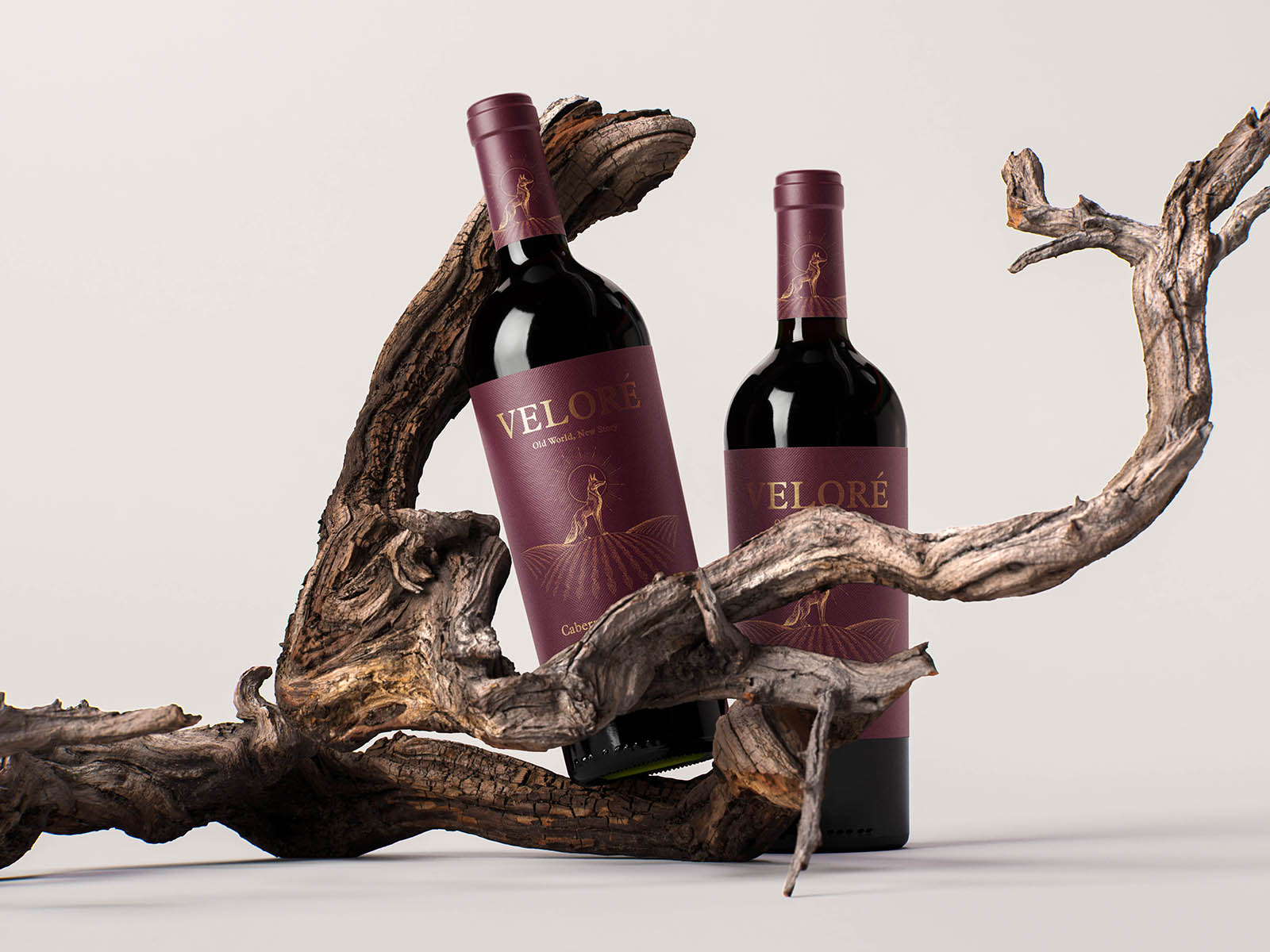 Free Wine Bottle Mockup