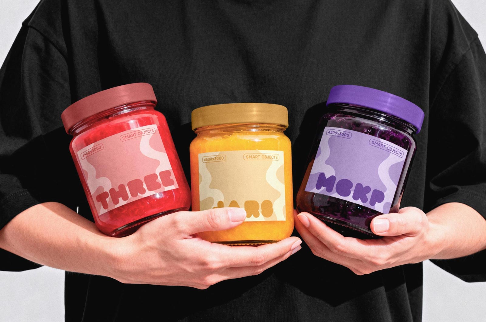 Free Food Glass Jars Mockup