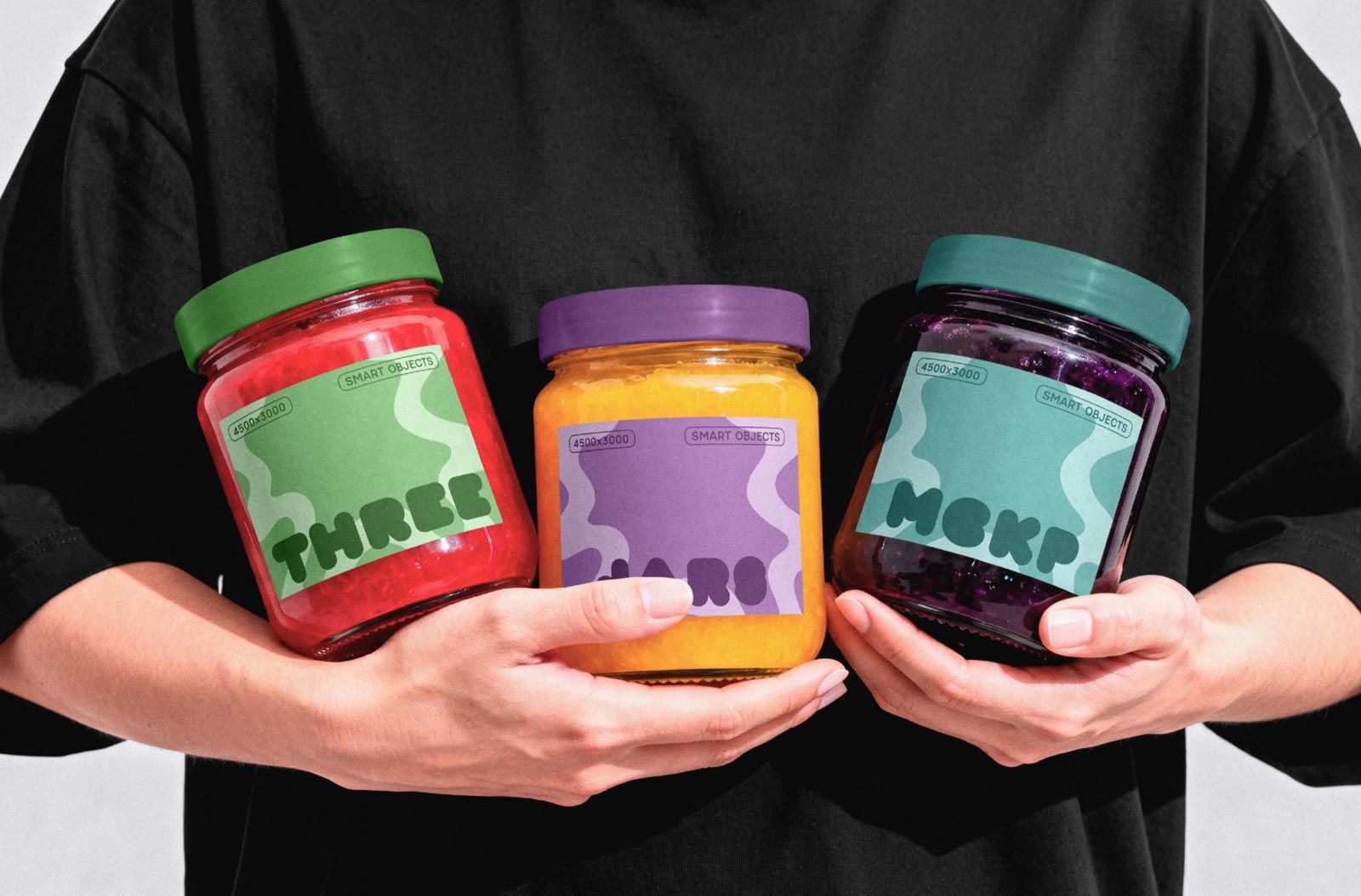 Free Food Glass Jars Mockup