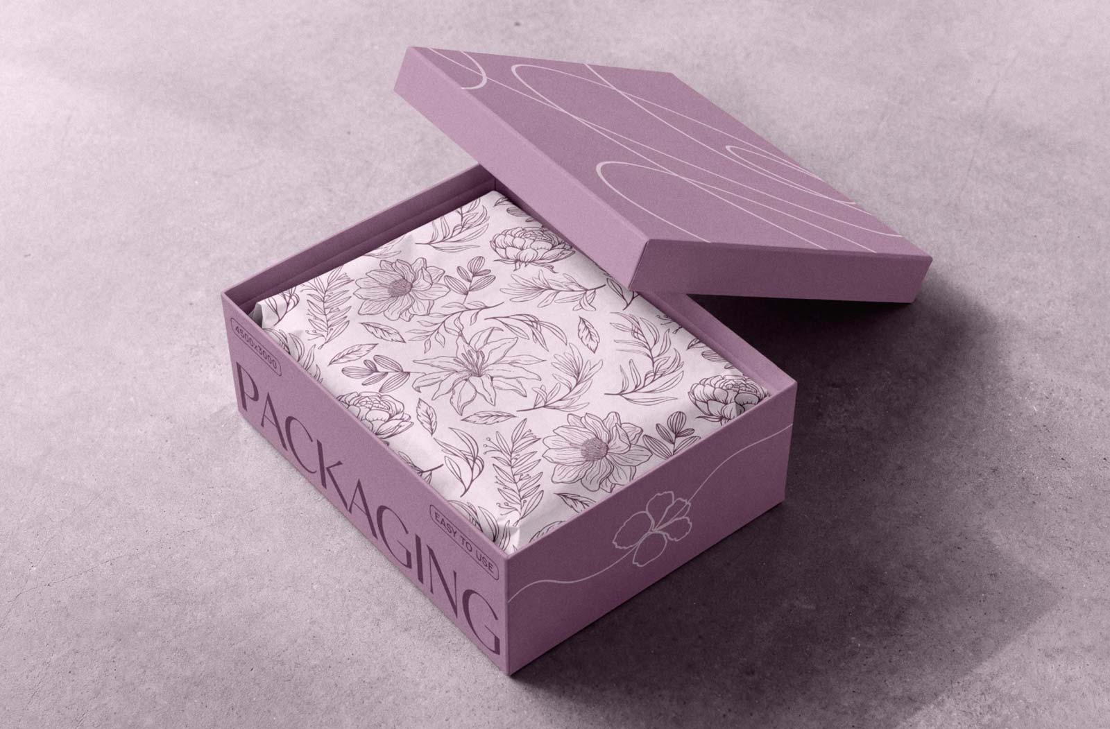 Free Tissue Paper Gift Box Mockup Free Tissue Paper Gift Box Mockup