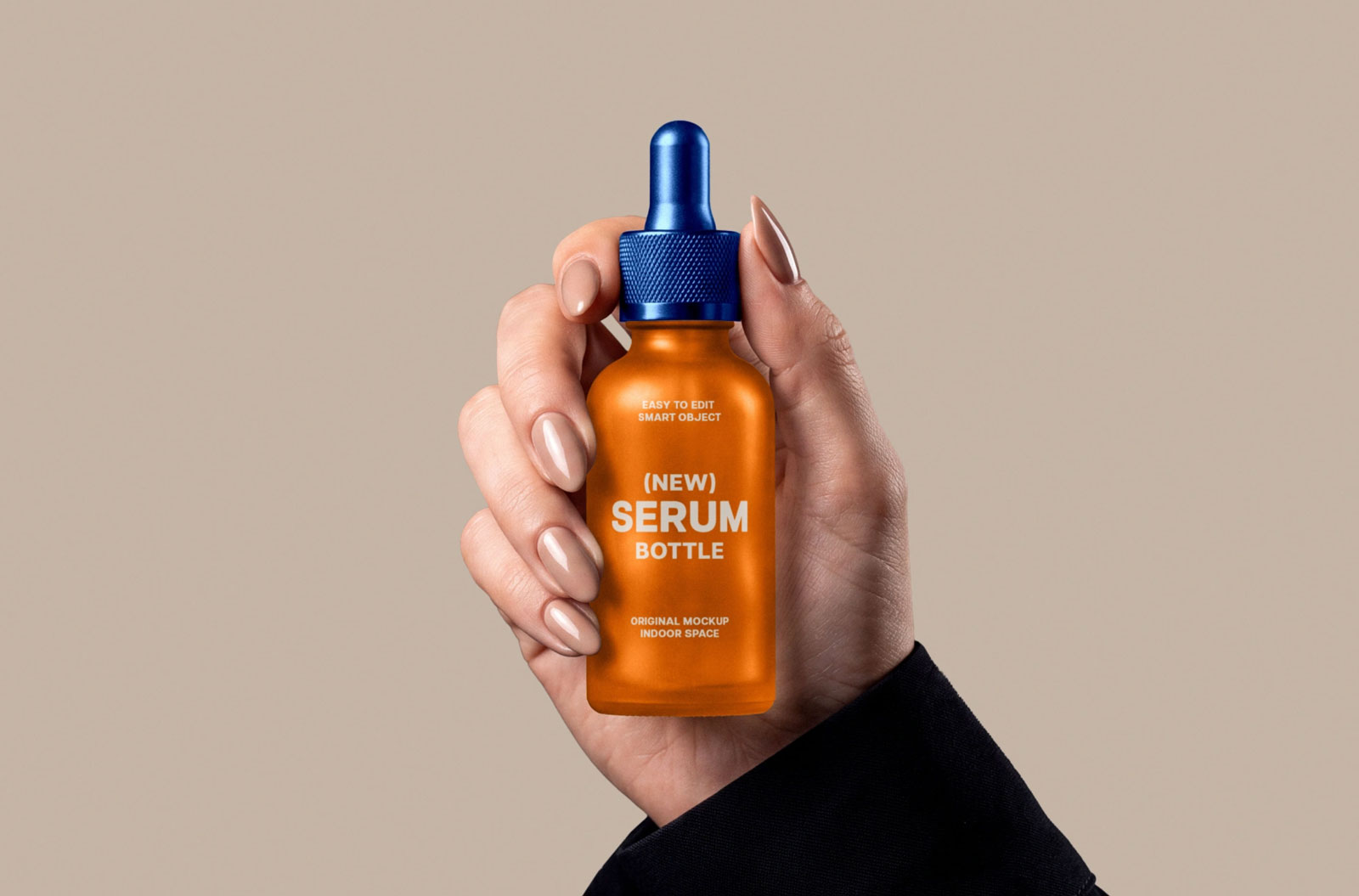 Free Serum Glass Bottle Mockup