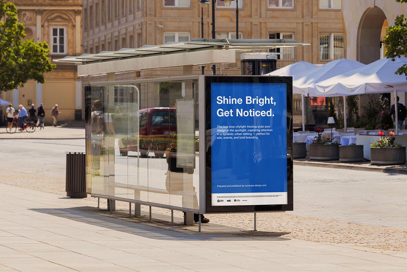 Free Citylight Bus Stop Mockup