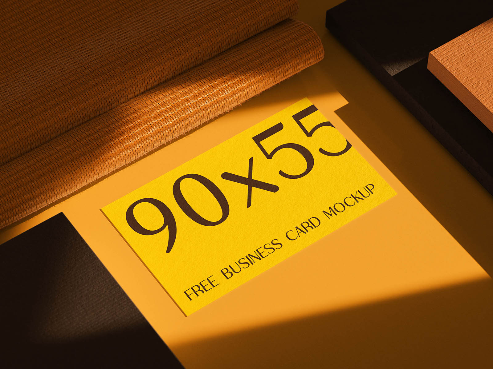 Free European Business Card Mockup