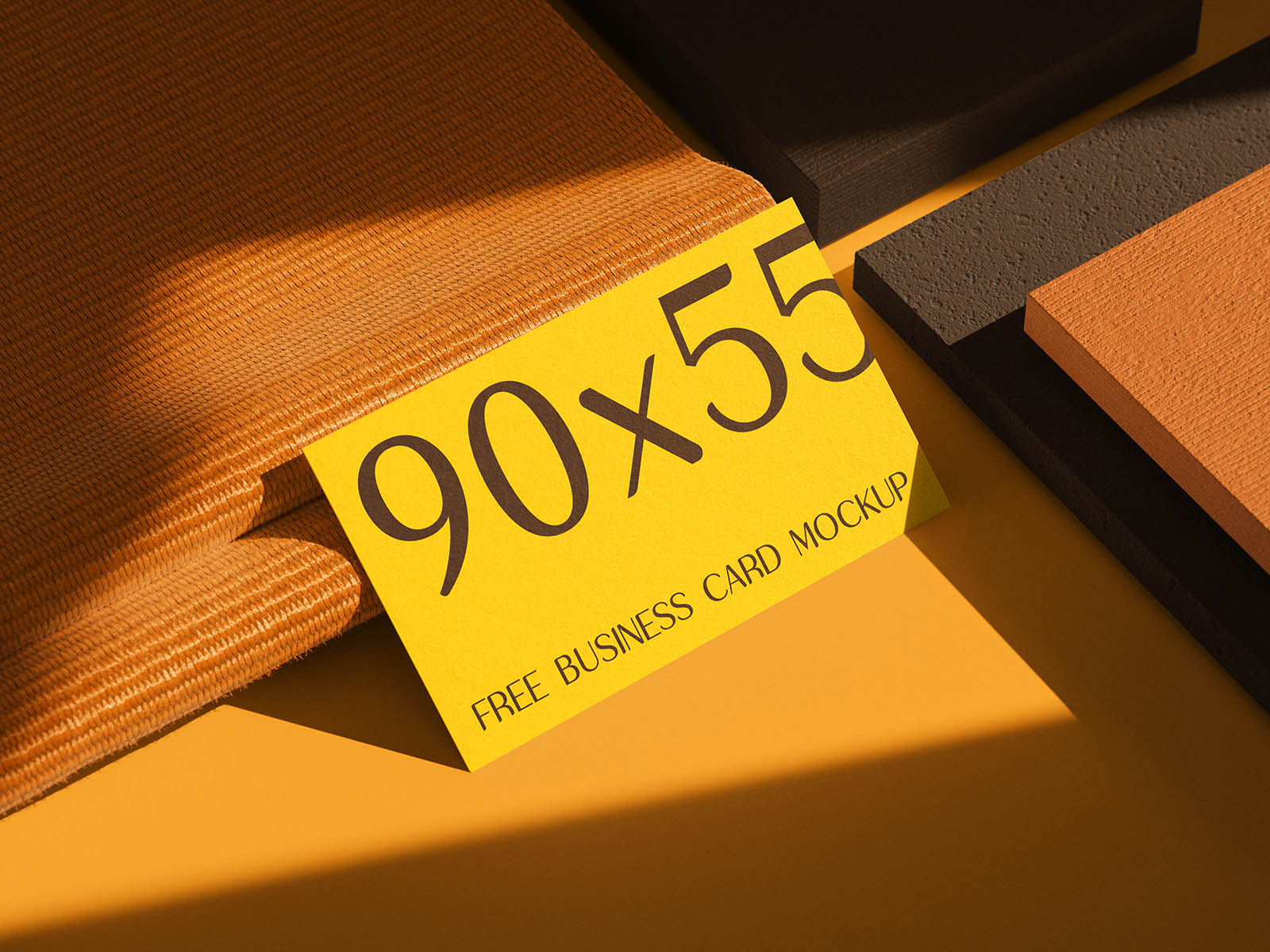 Free European Business Card Mockup
