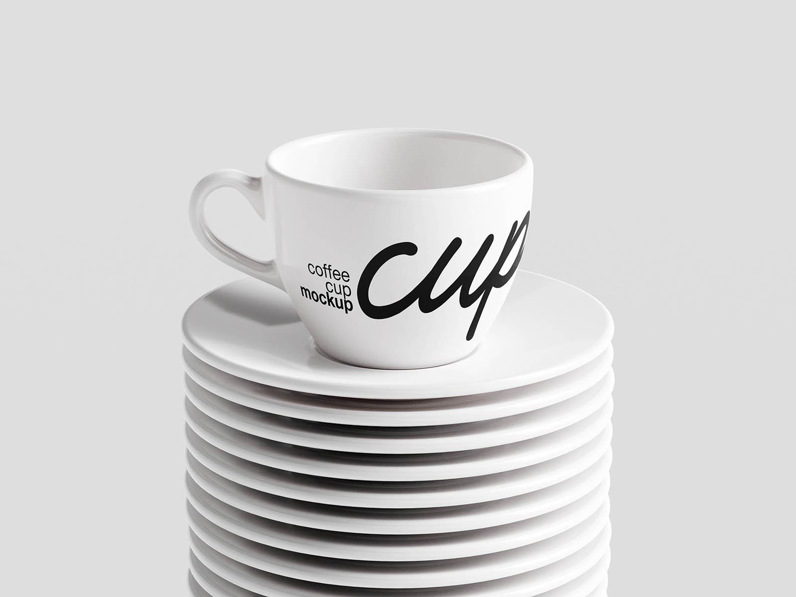Free Saucer Coffee Cup Mockup