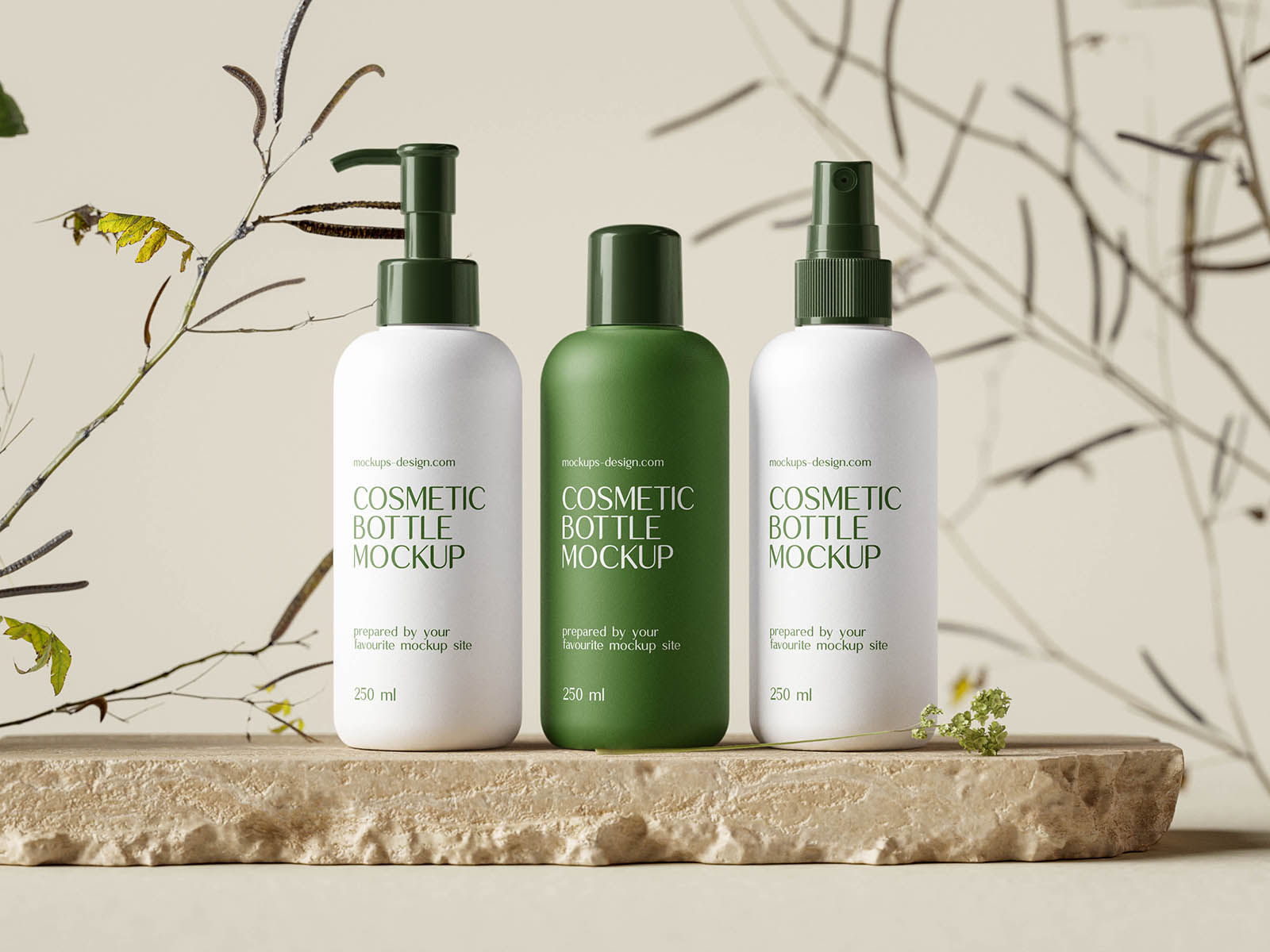 Free Soft Cosmetic Bottle Mockup