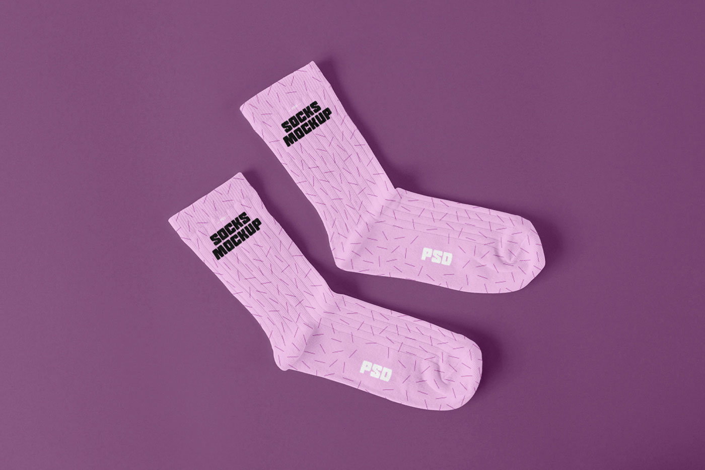 Free Laying Pair Socks Mockup