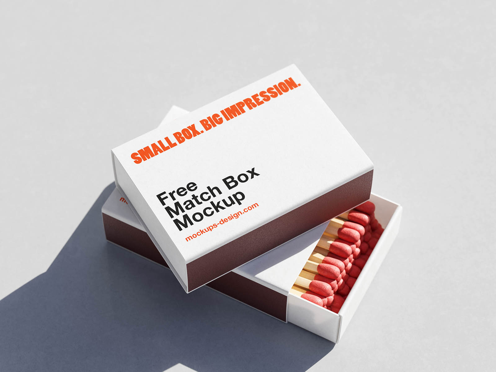 Free Slide Open Matchbox Mockup
