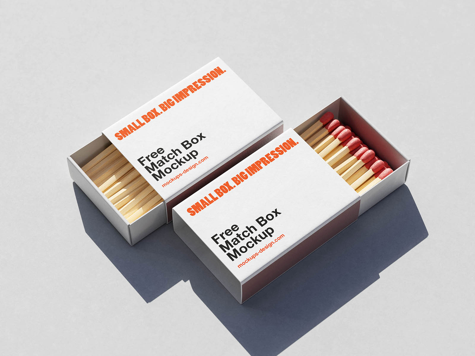 Free Slide Open Matchbox Mockup