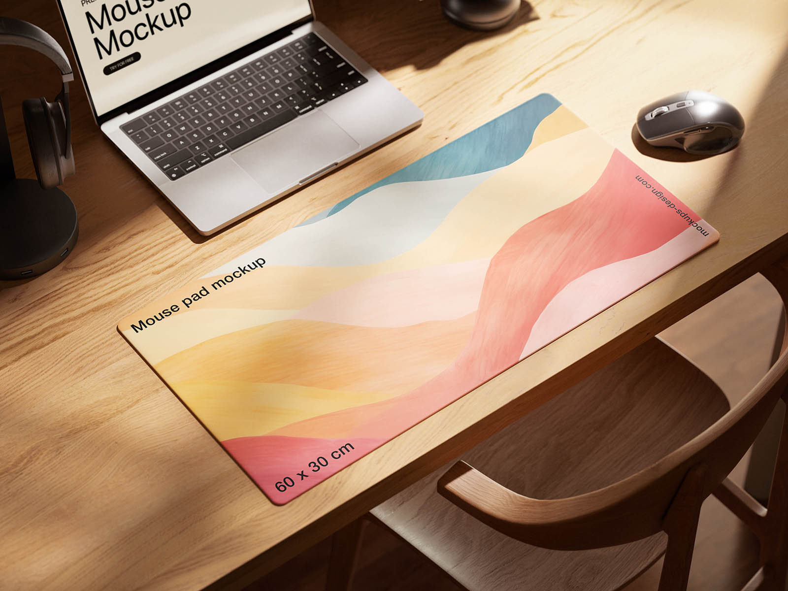 Free Oversized Mouse Pad Mockup