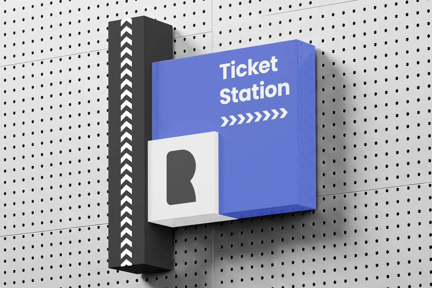 Free Modern Wall Signage Mockup
