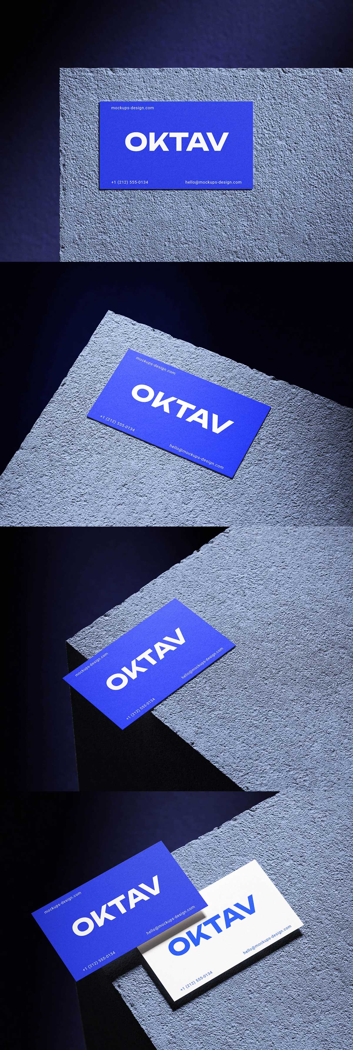 Free Stone Slab Business Card Mockup Free Stone Slab Business Card Mockup